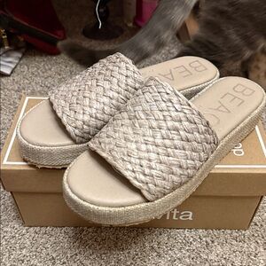 BEACH by Matisse Beige Woven Espadrille Sandals